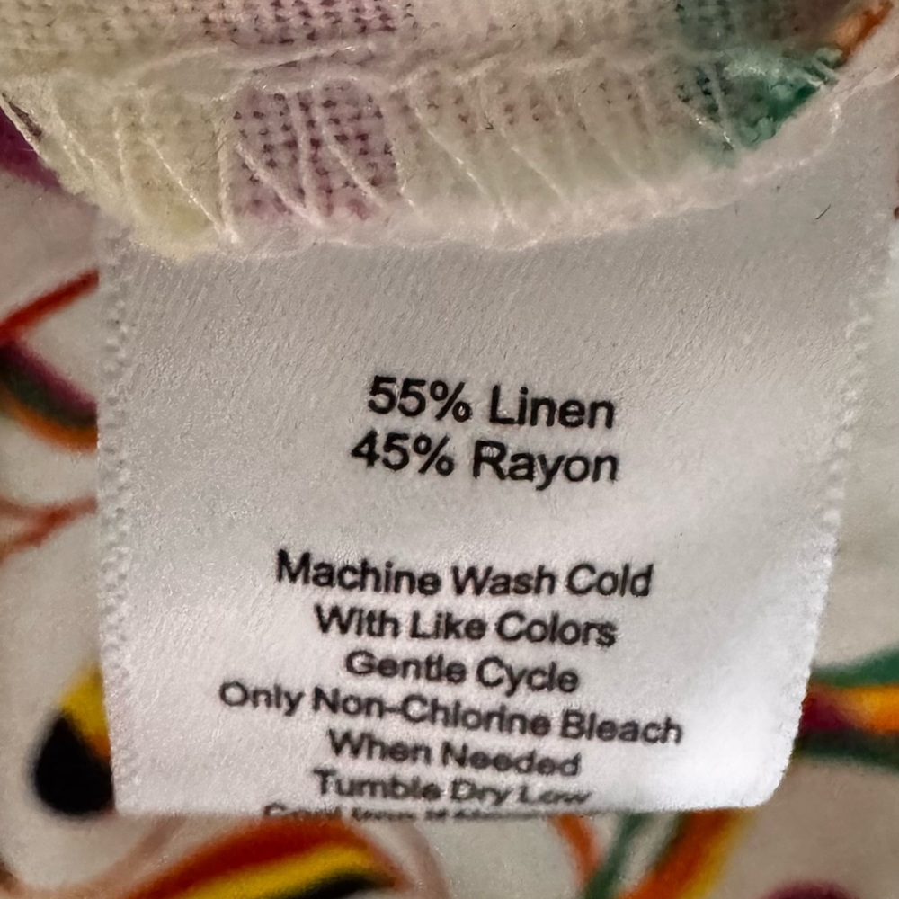 Calligraphie Leaf Print wiWooden Beads Pants - Picture 8 of 12